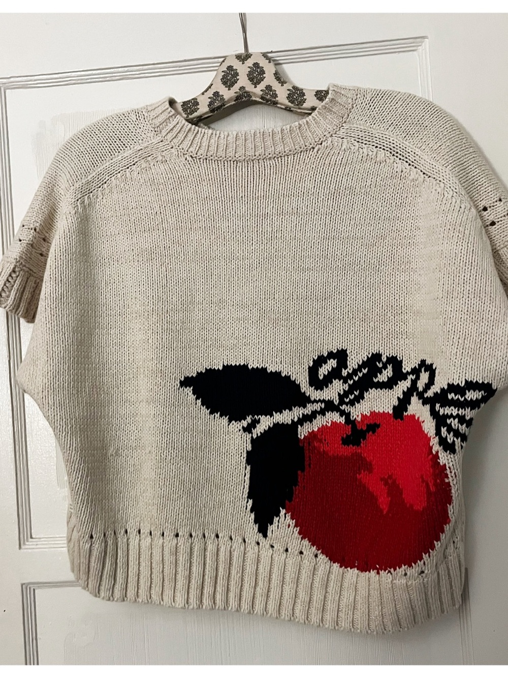 Anthropologie / Maeve Short-Sleeve Apple Knit Sweater - Picture 5 of 6